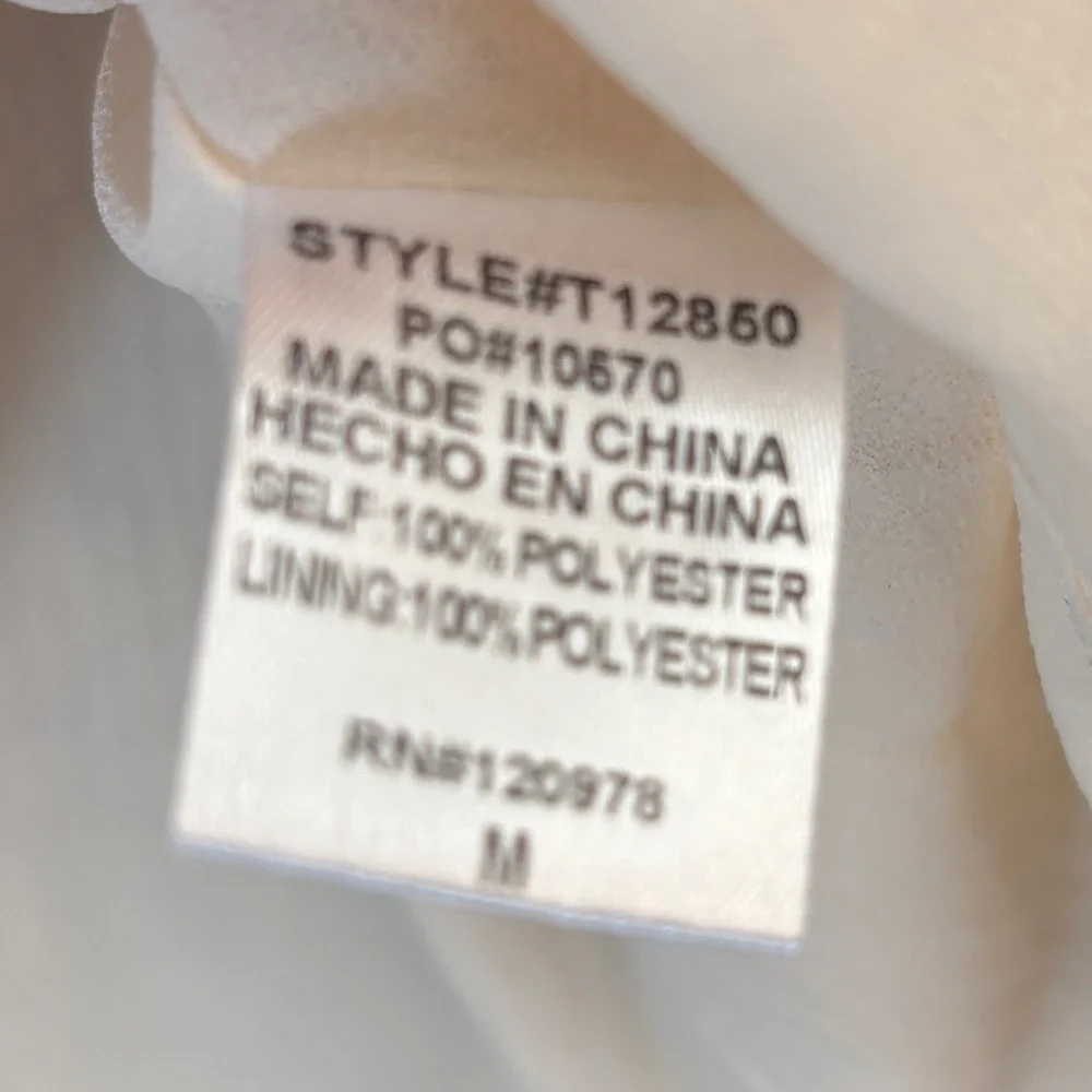 Entre Cream Sequined Short Sleeve Top Women’s Medium Style #T12850 Evening Party - Picture 4 of 8